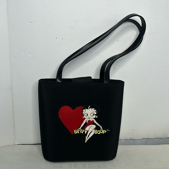 Betty Boop Purse Shoulder Bag Black Vintage 2003 King Features Fleischer Studios - Picture 1 of 9